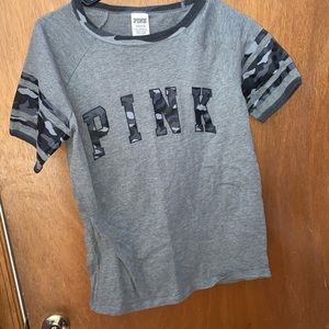 Gray camo “PINK” tee.